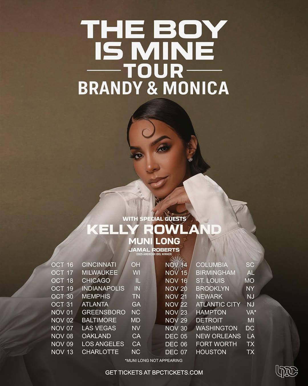 Kelly Rowland The Boy Is Mine Tour Poster